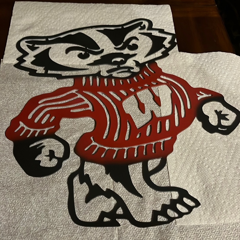 Made To Order Bucky Badger Metal Art